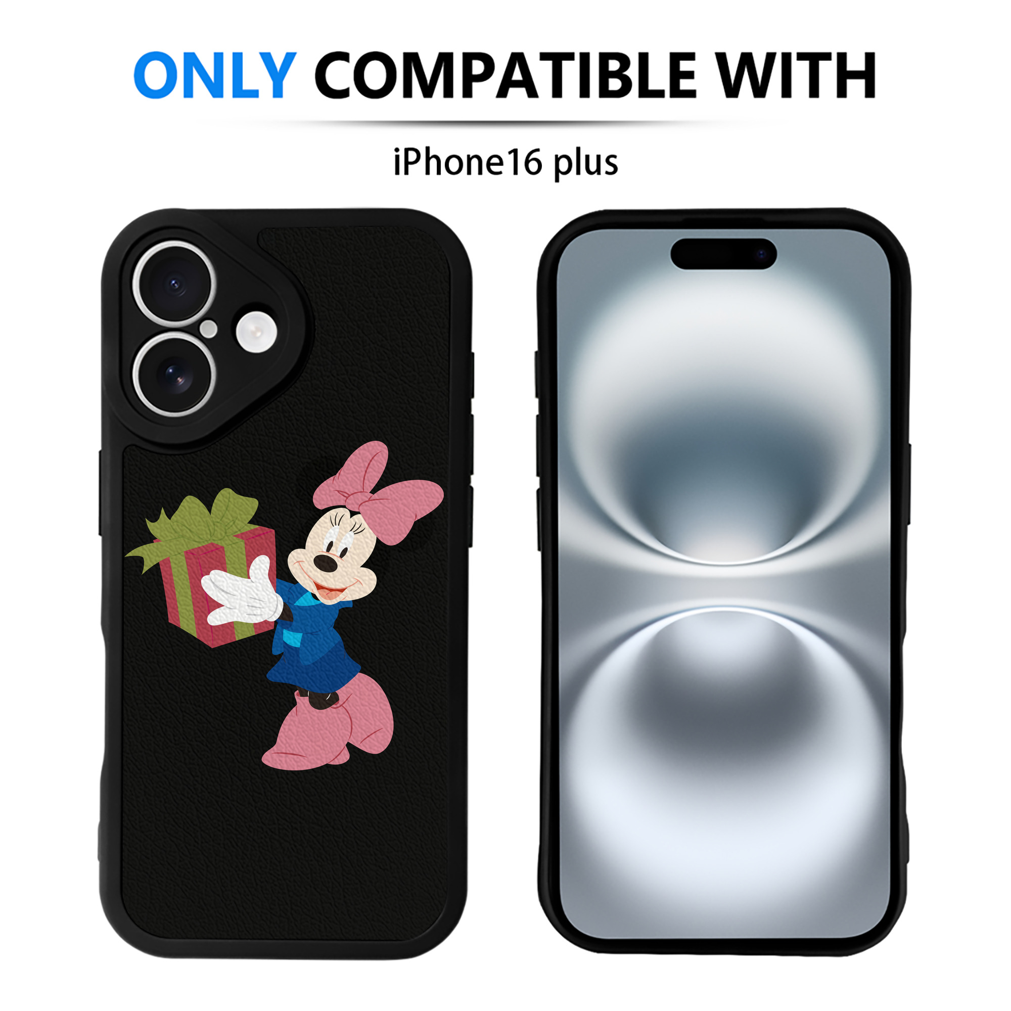 （画像用） ミッキーマウス Mickey Mouse 【iPhone 16シリーズ対応】シリコンスマホケース（レザー調） 材質：シリコン